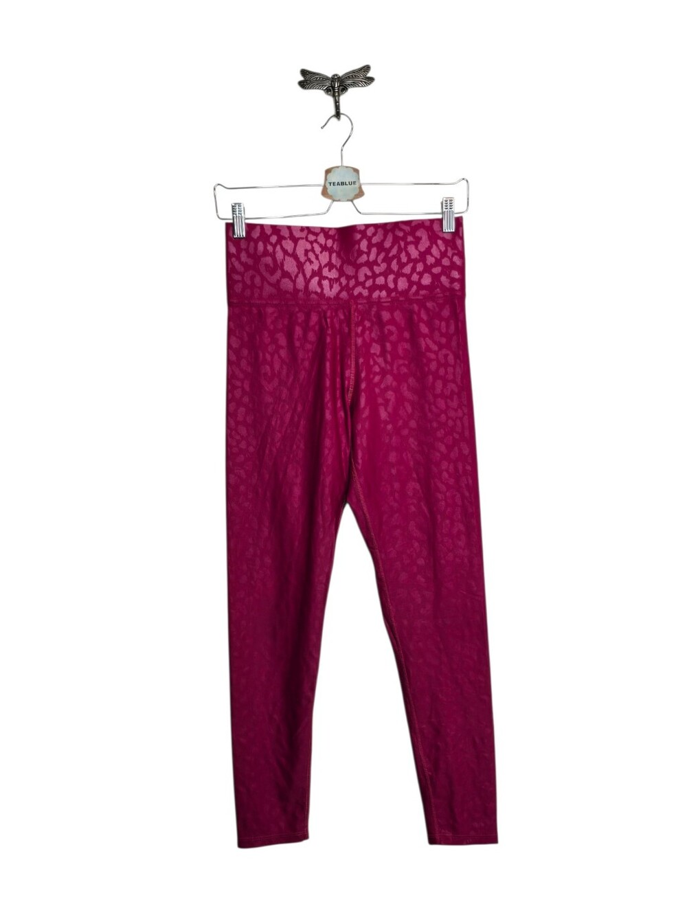 Carbon38 High Rise 7/8 Legging In Leopard Takara Shine M Hot Pink